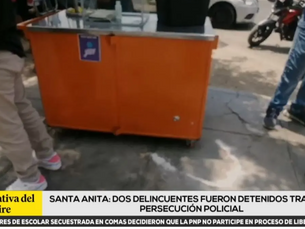 Dos criminales fueron detenidos después de una persecución y un intercambio de disparos