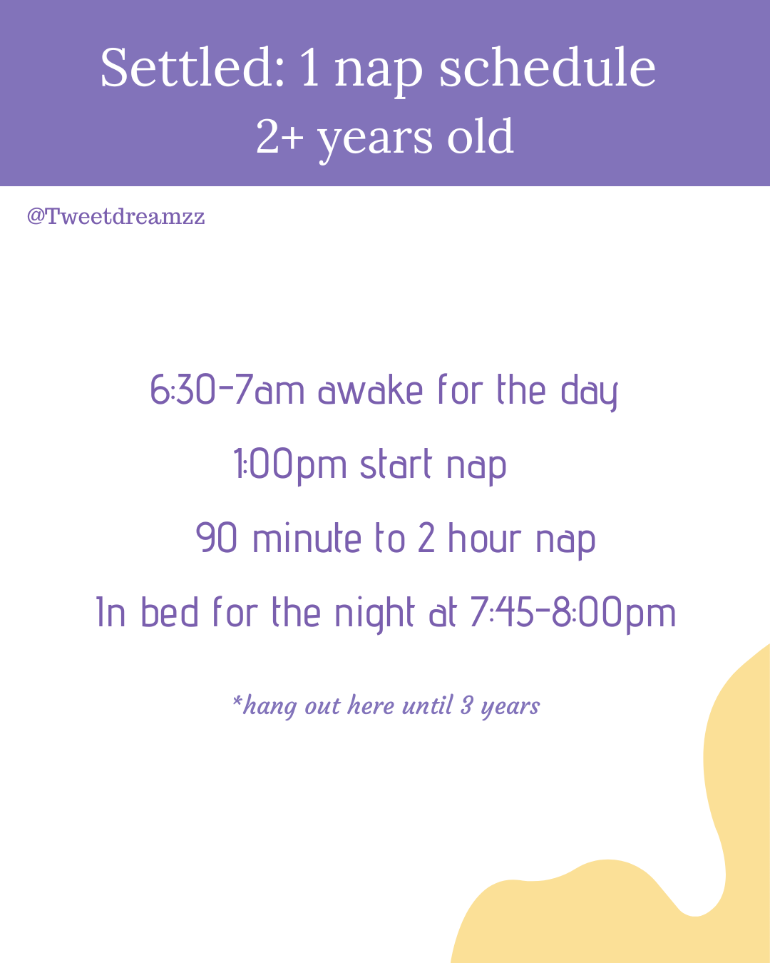 Example 2 year old sleep schedule