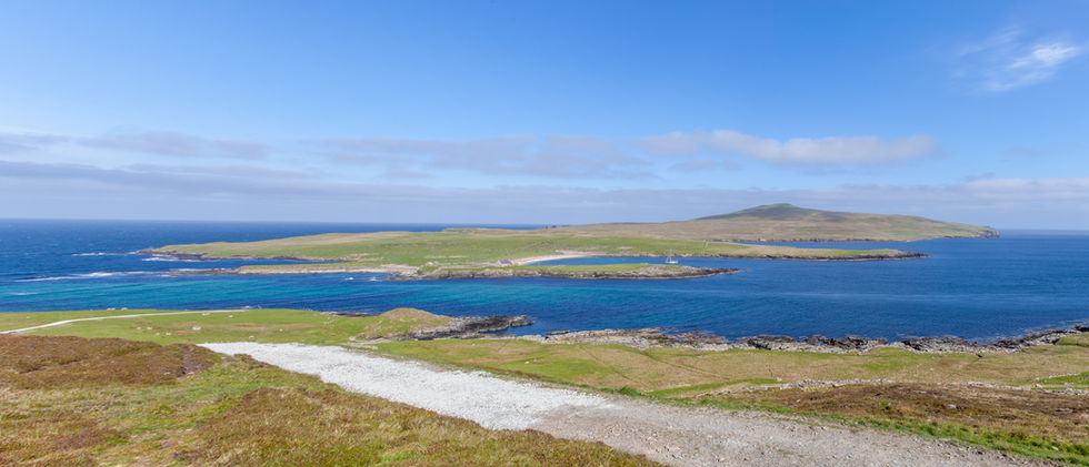 Isle of Noss Shetland beautiful panoramic photo by Geoff Wayman