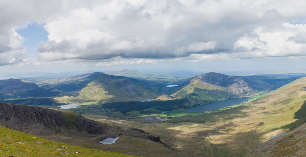 Snowdon in Wales beautiful panoramic photo by Geoff Wayman