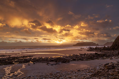 Marloes Sands in Pembrokeshire Wales   beautiful sunset photo by Geoff Wayman