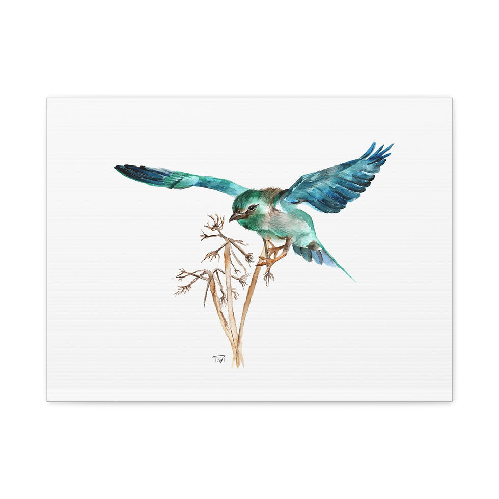 Thumbnail: European roller - Canvas Print