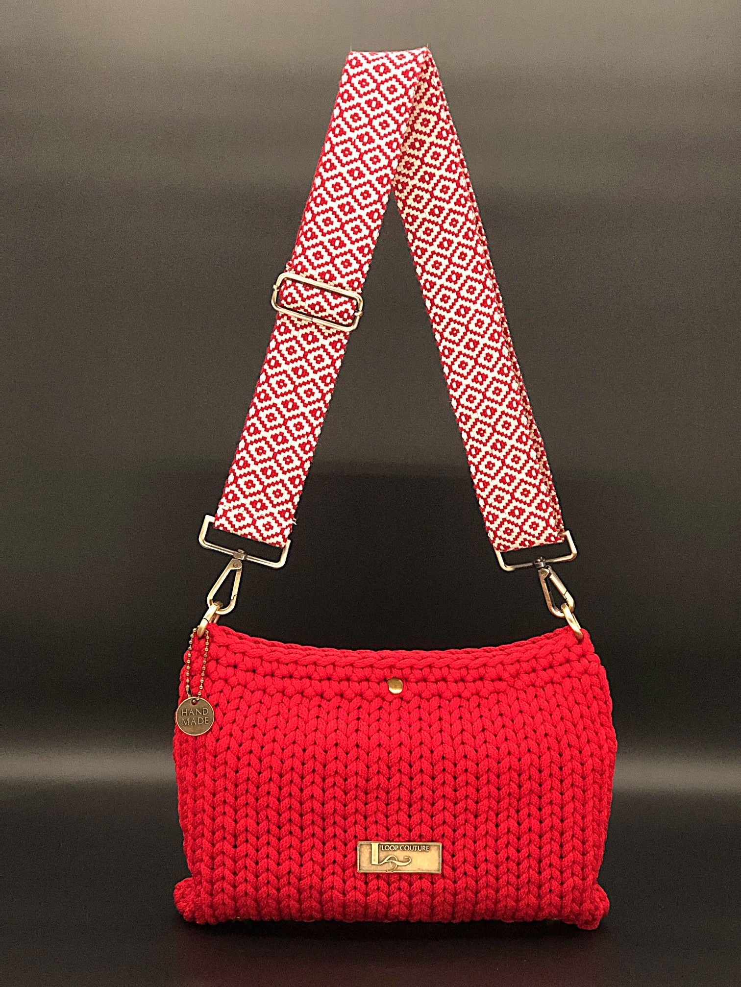 EMMA Woven Crossbody - Maranello Red