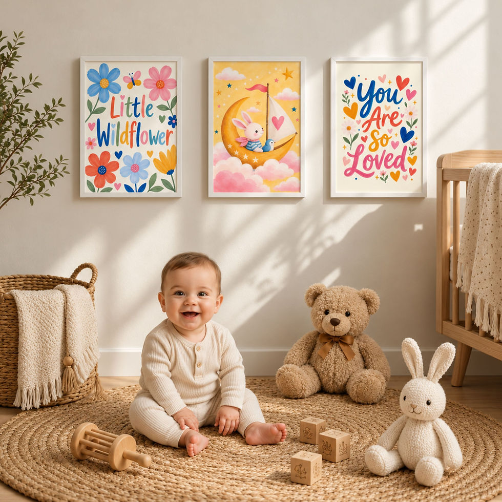 Wildflower Moon Dreams, set of 3 framed wall art, 9 x 13 inches - view 2