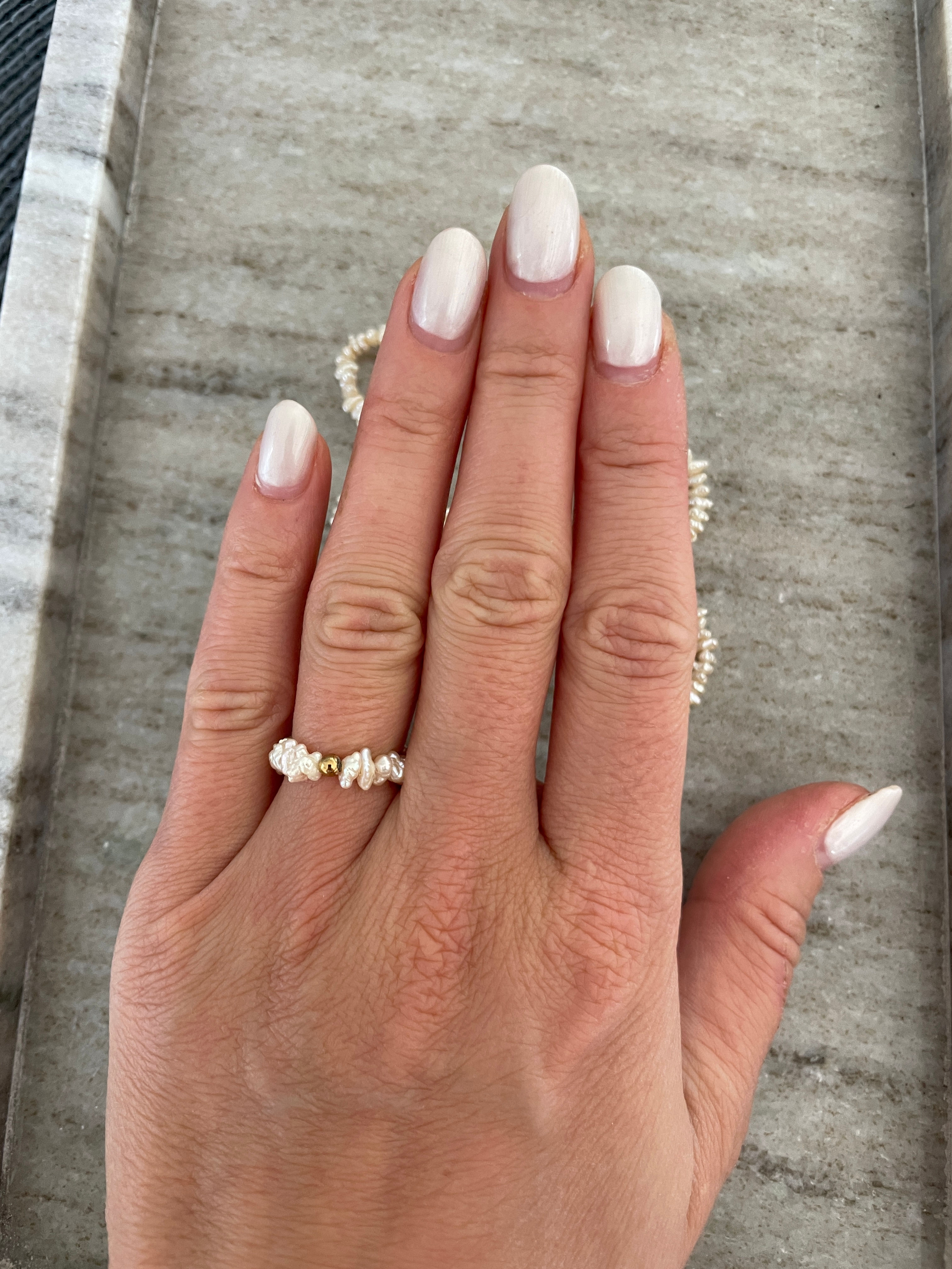 Pearls Petite Ring Gold