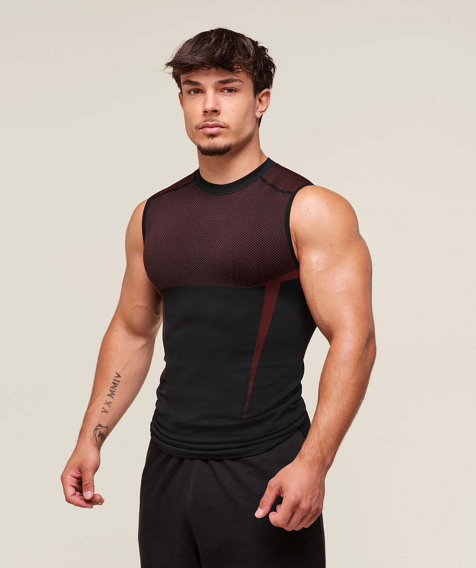 Thumbnail: Men's Tight vest sports summer quick-drying breathable seamless fitness running 