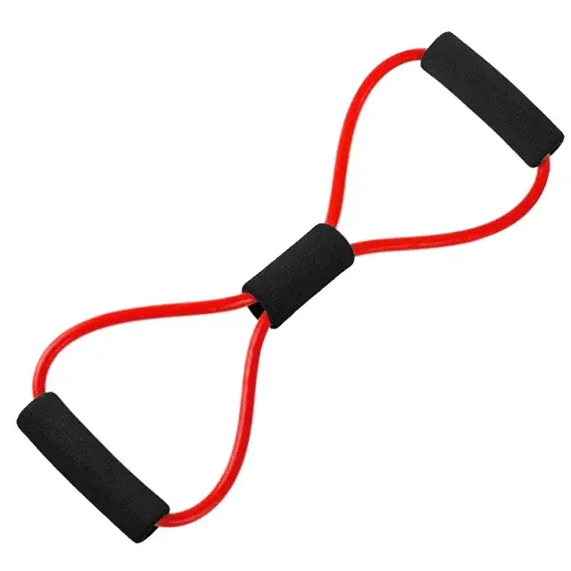 Thumbnail: TPE 8 Word Fitness Yoga Gum Resistance Rubber Bands Fitness Elastic Band Fitness