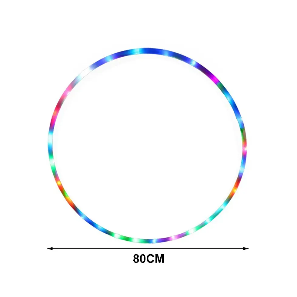 Thumbnail: LED Colorful Fitness Circle Performing Arts Abdominal Fat Loss Light Fitness Cro