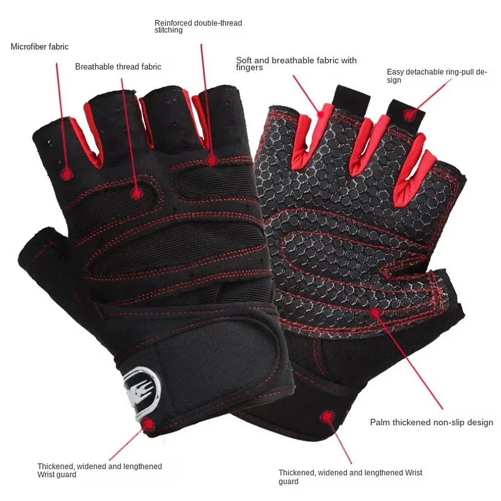Thumbnail: Men's Fitness Gloves Women's Fitness Weightlifting Wristband Gloves Fitness Trai