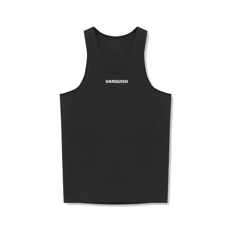 Thumbnail: Summer Men's Slim Fit Sports Vest Trendy Brand Printed Solid Color Quick Dry Bre