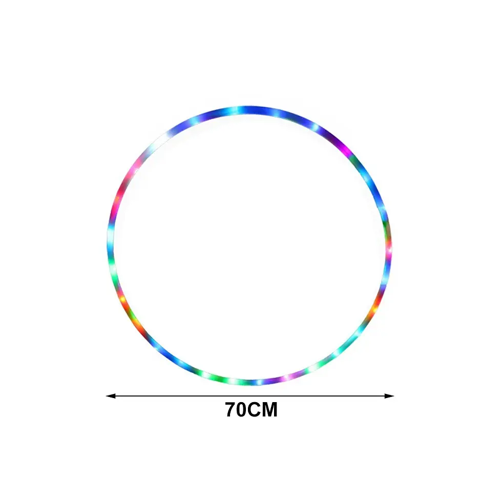 Thumbnail: LED Colorful Fitness Circle Performing Arts Abdominal Fat Loss Light Fitness Cro