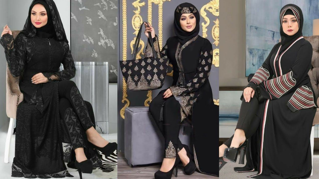 عبايات تطريزه بحريني كثيف بشكل انيق . رقم الموديل (516)