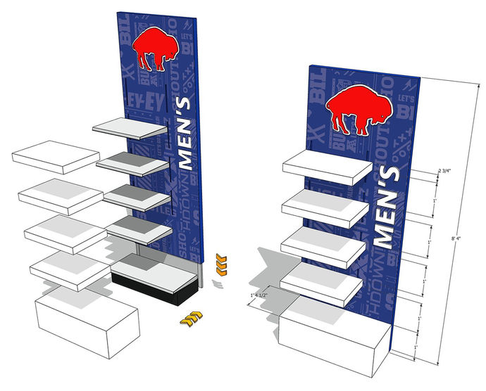 Brand activation and experiential design for the Wegmans Buffalo Bills fan experience in Syracuse and Buffalo, NY.