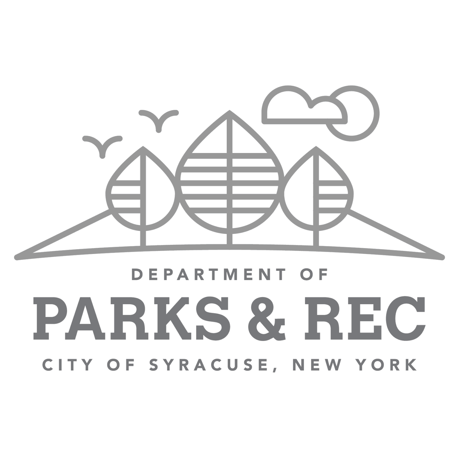 Modernized brand identity and logo design for the City of Syracuse Parks and Recreation department in Central New York.