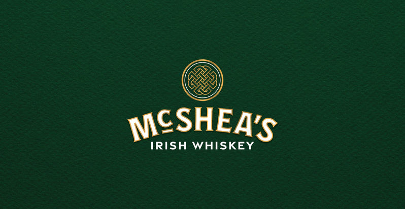 Premium spirits packaging design and brand identity for McShea’s Irish Whiskey and Cream Liqueur.