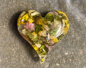 Funeral Flower Keepsake Heart