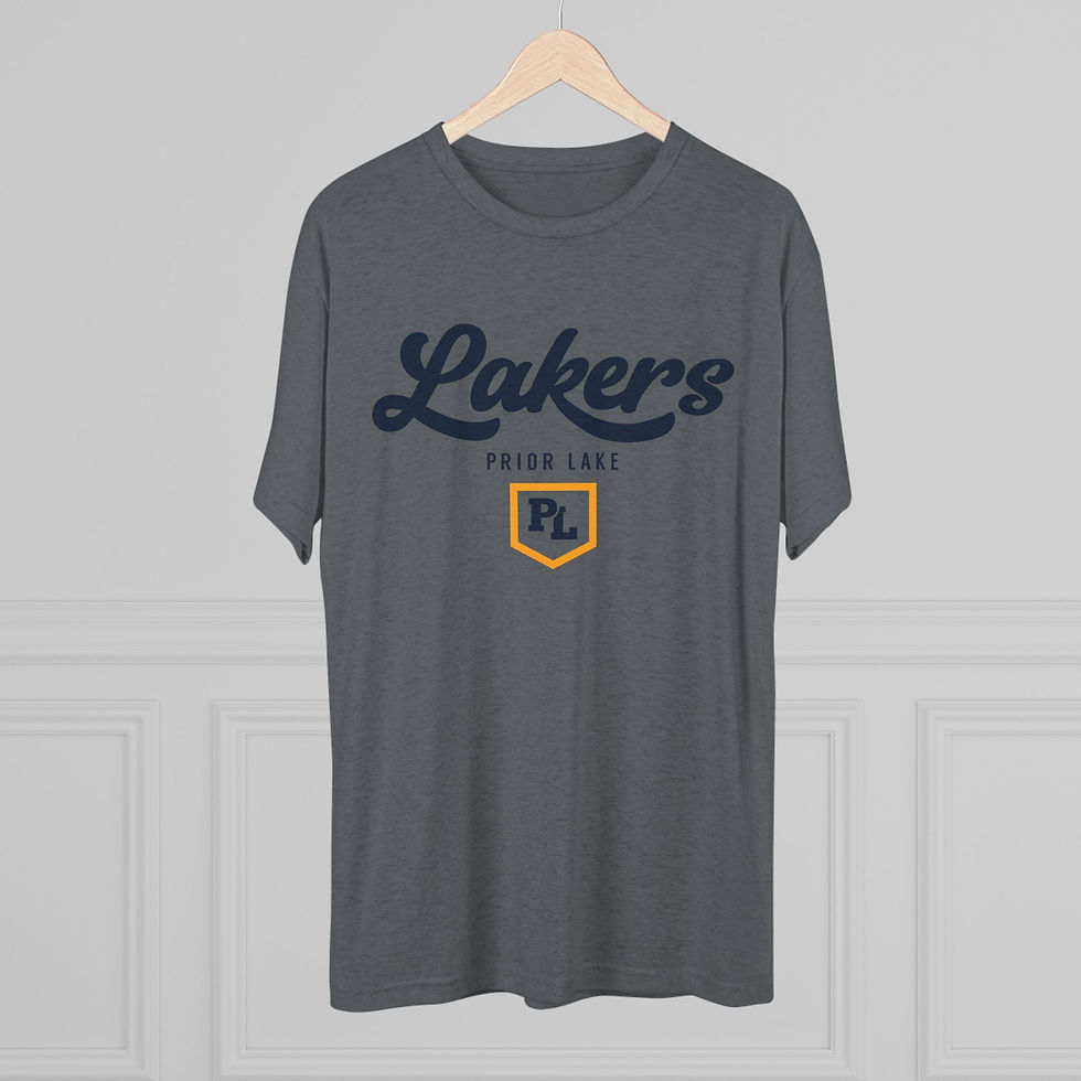 Thumbnail: Adult - Ballpark Prior Lake Lakers  - Unisex Tri-Blend Crew Tee