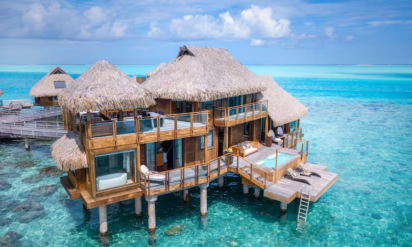 3 bedroom presidential overwater villa at the conrad hilton bora bora