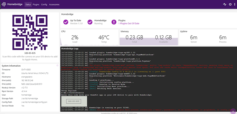 Miniatura: Homekit Homebridge Server