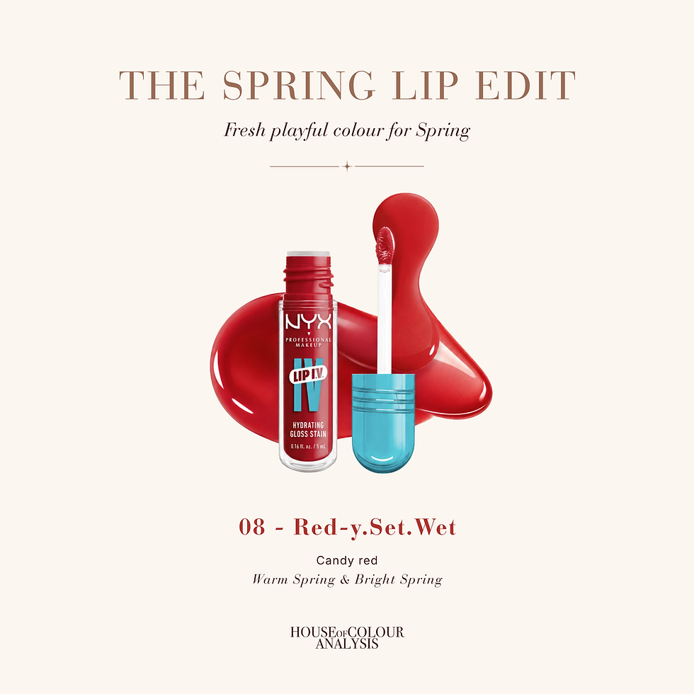 A fresh, lively red for Warm and Bright Spring.