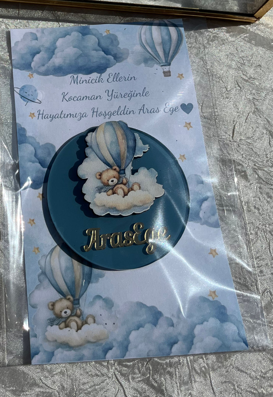Balonlu ayıcık figürlü magnet(10adet)