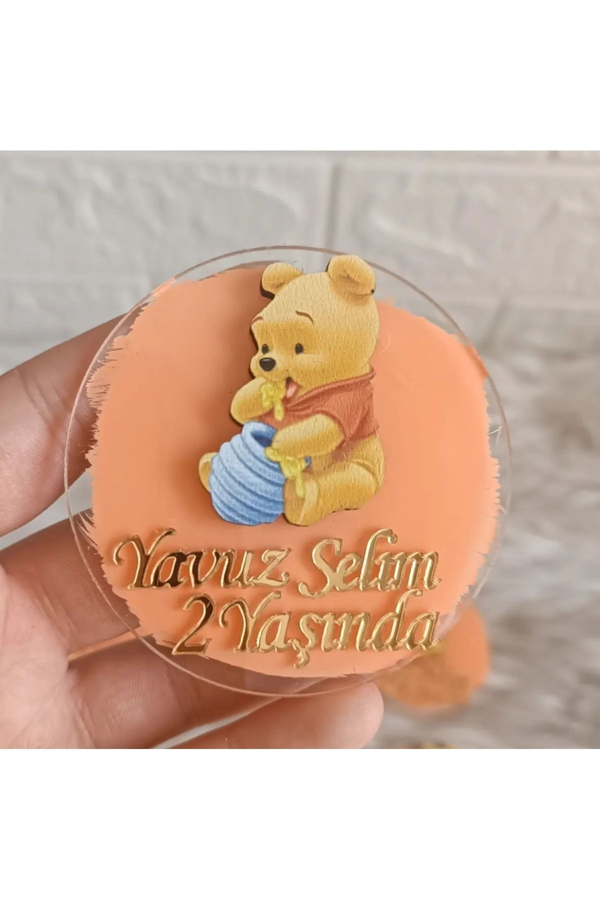 Winnie The Pooh Doğum Günü Pleksi Hediyelik Magnet 10 Adet