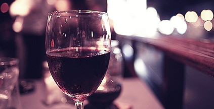 A glass of wine