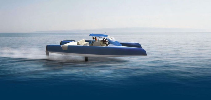 ELECTRIC FOILING CATAMARAN
