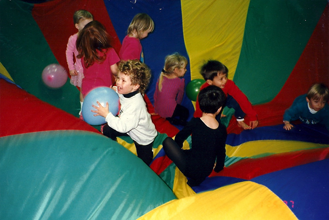 Kids having a blast at an SBGC party!