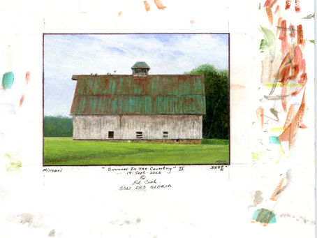 PICTURE OF THE WEEK: "Summer in the Country" by Edward C. Cook, Award-winning, Acrylic Miniature Artist