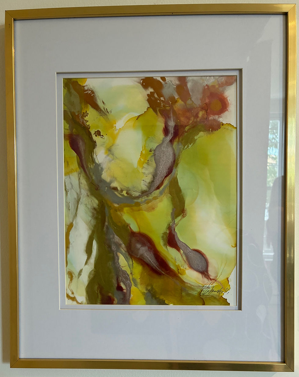 ORIGIN XIV -- 16" x 20" by Alicia, alcohol ink on paper