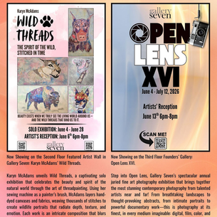 Latest Art Shows and Receptions at Gallery Seven in Lockport, IL includes Thread Art and Photography