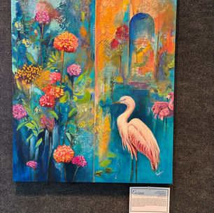 PICTURE OF THE WEEK: "Luminous Blooms" in Mixed Media by Artist, Rashmi Ranganath