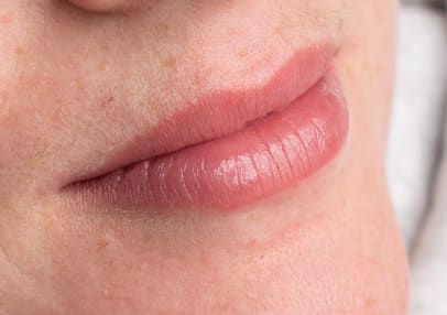 Natural lip blush pigmentation with soft natural healed result