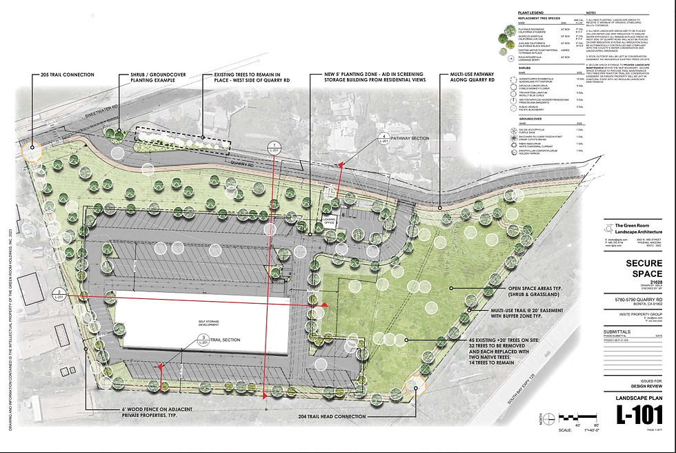 Landscaping design for 5780 - 5790 Quarry Road | Click on image to enlarge.