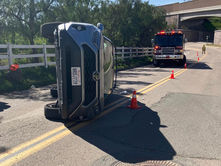 Vehicle Rollover on San Miguel Road Yesterday