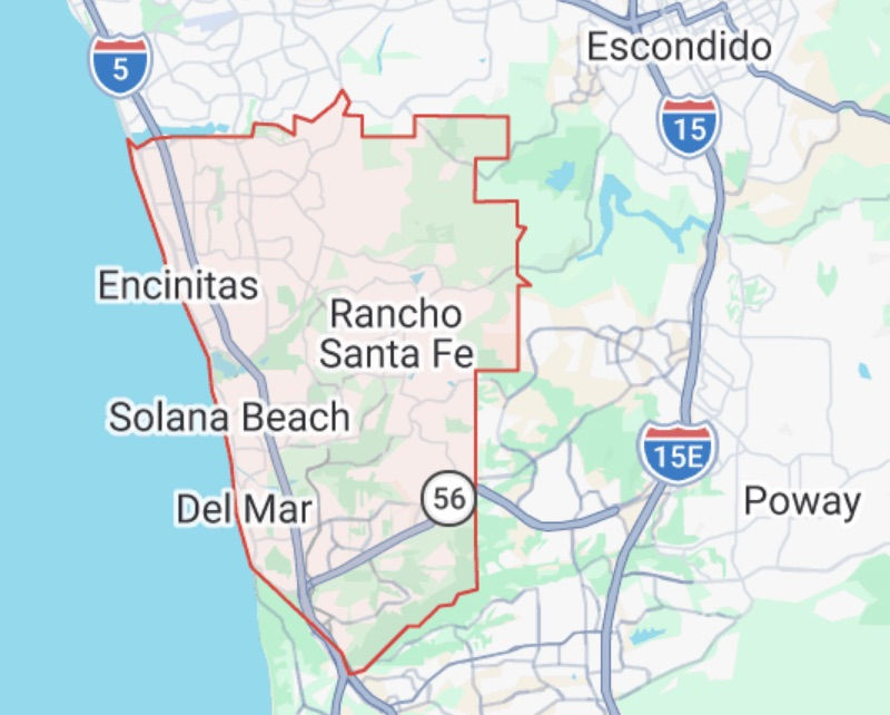 Map of San Dieguito area | Click on image to enlarge