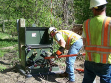 Stay Clear of Electrical Equipment (Green Boxes)