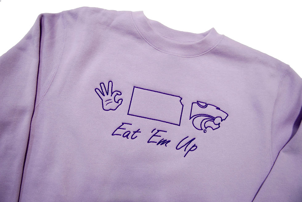 Thumbnail: Eat 'Em Up K-State Powercat Embroidered Sweatshirt