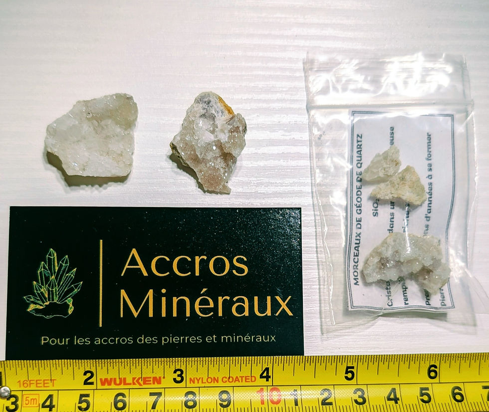 Morceaux de géode de quartz