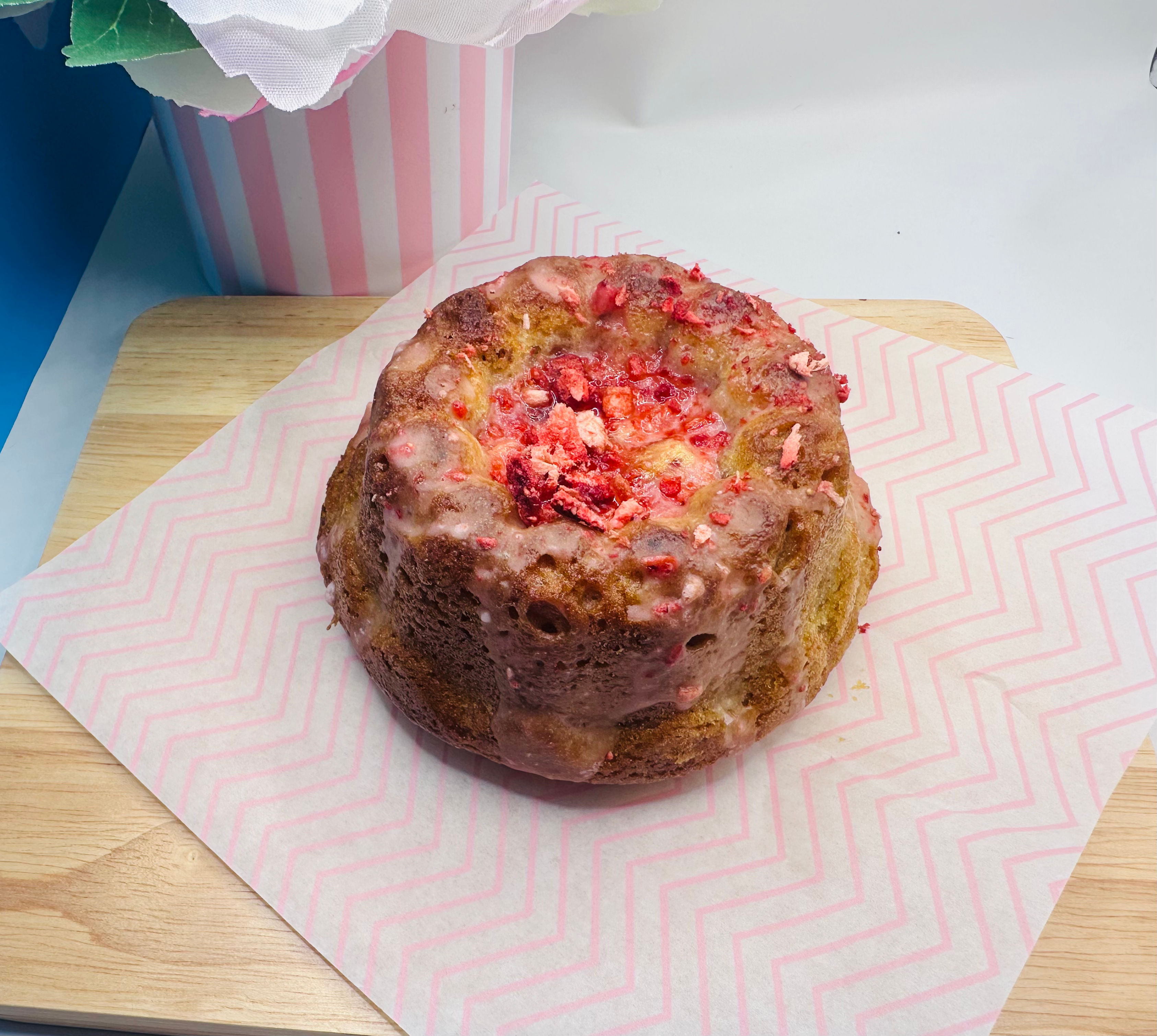 Strawberry Lemonade Mini Bundt Cake