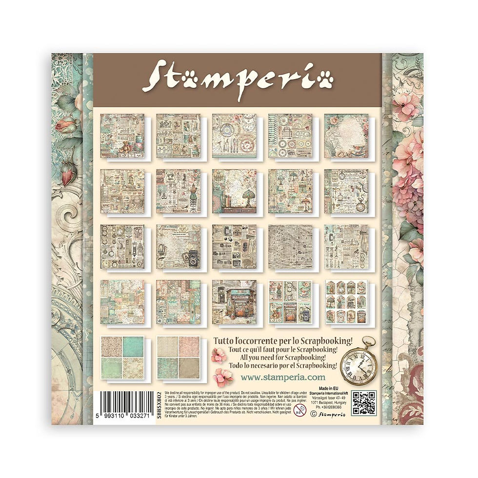 Thumbnail: Scrapbooking Pad 22 sheets cm 20,3X20,3 (8"X8") Single Face Brocante Antiques