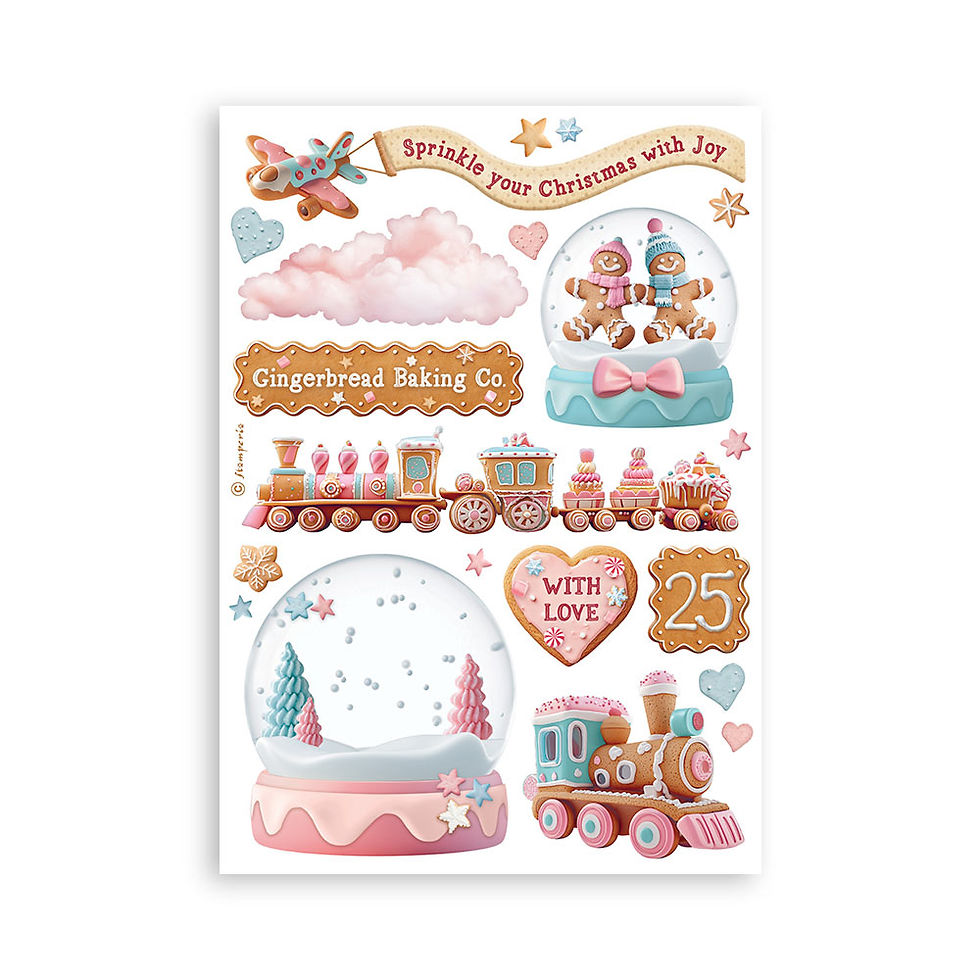 Thumbnail: Washi pad 8 sheets A5 - Candy Christmas