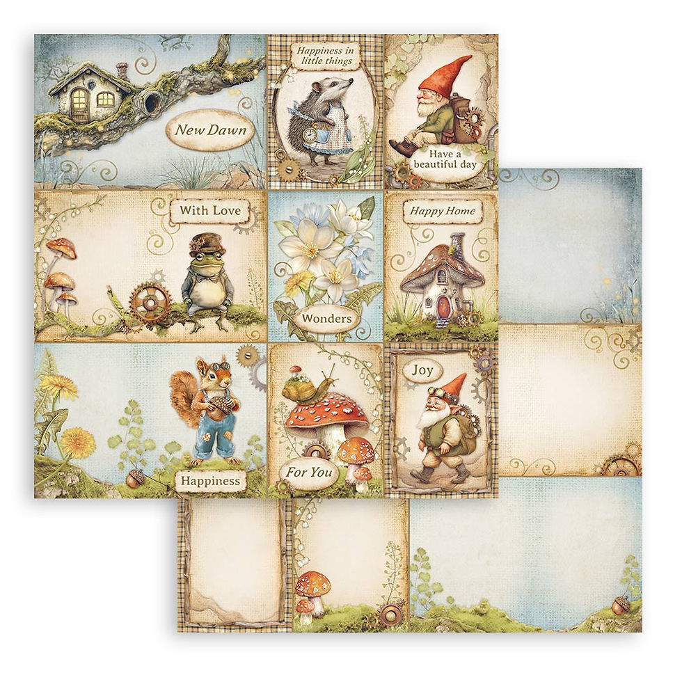 Miniatura: Scrapbooking Small Pad 10 sheets cm 20,3X20,3 (8"X8") - Hidden Grove