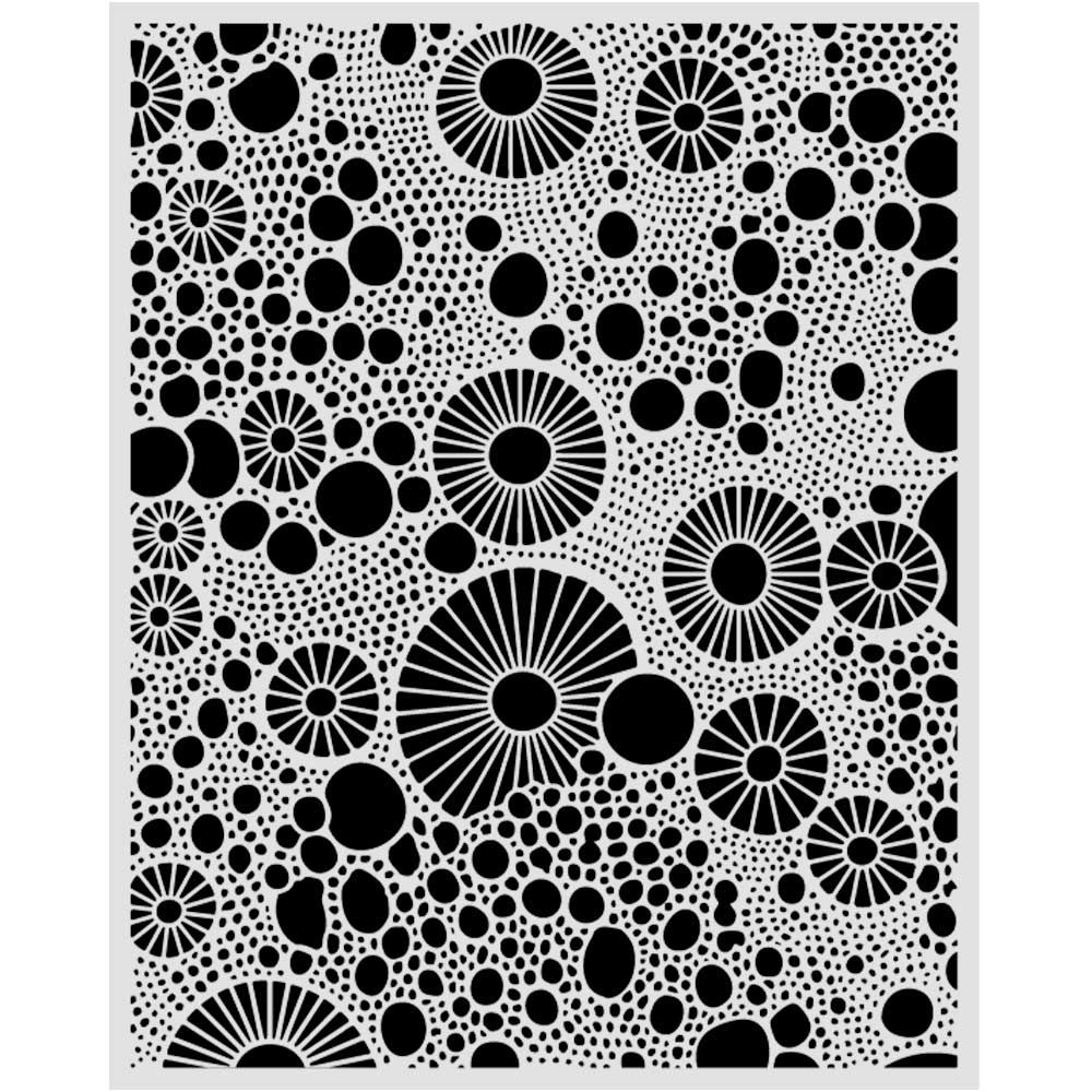 Cut laser stencil for Art and Craft cm 20X25 - All Around rings