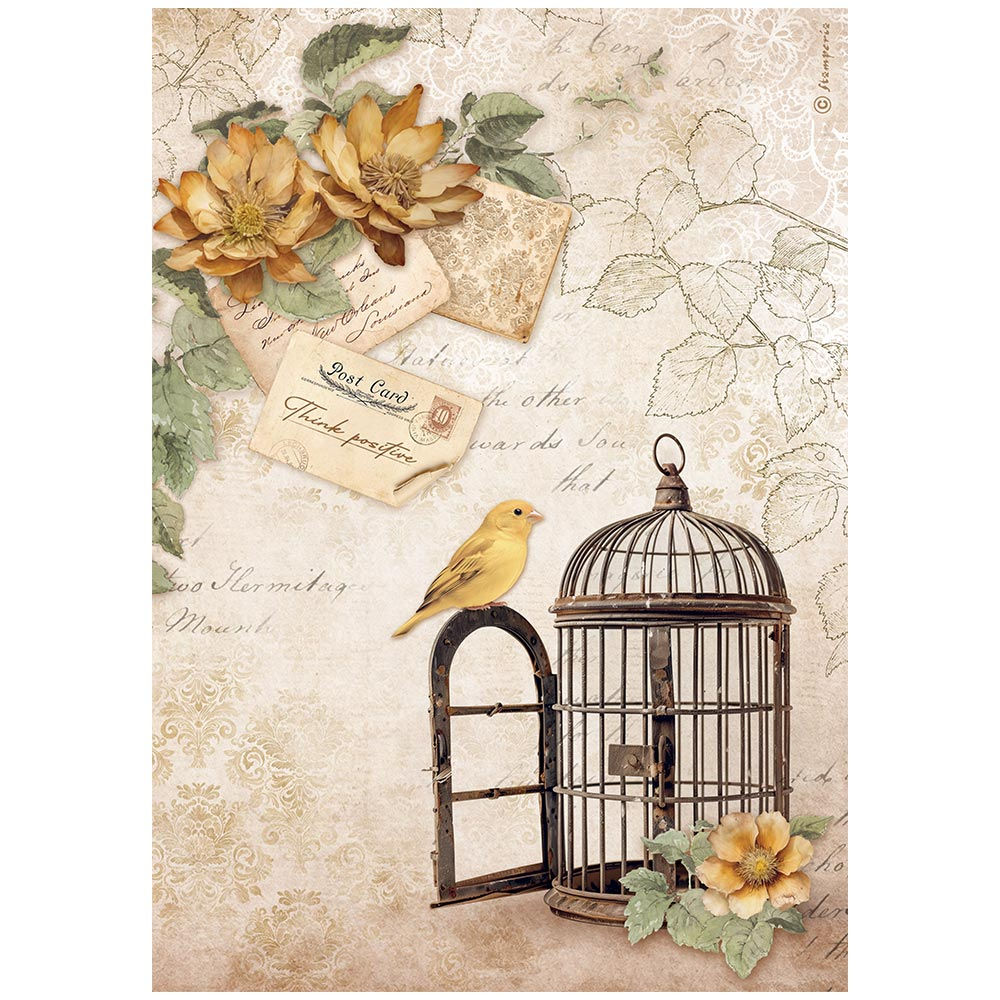 A4 Rice paper packed - Golden Harmony cage