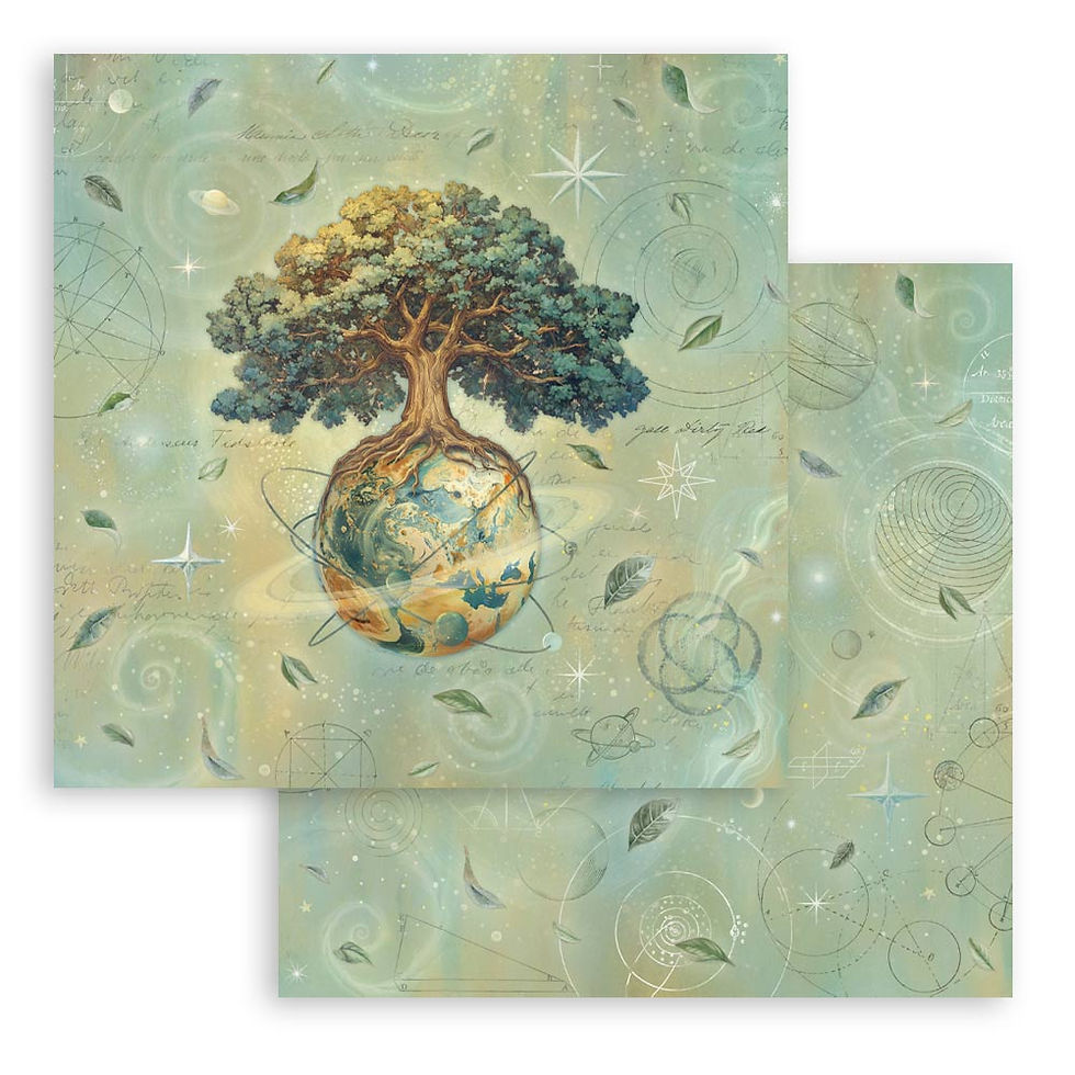Thumbnail: Scrapbooking Small Pad 10 sheets cm 20,3X20,3 (8"X8") - A new Beginning