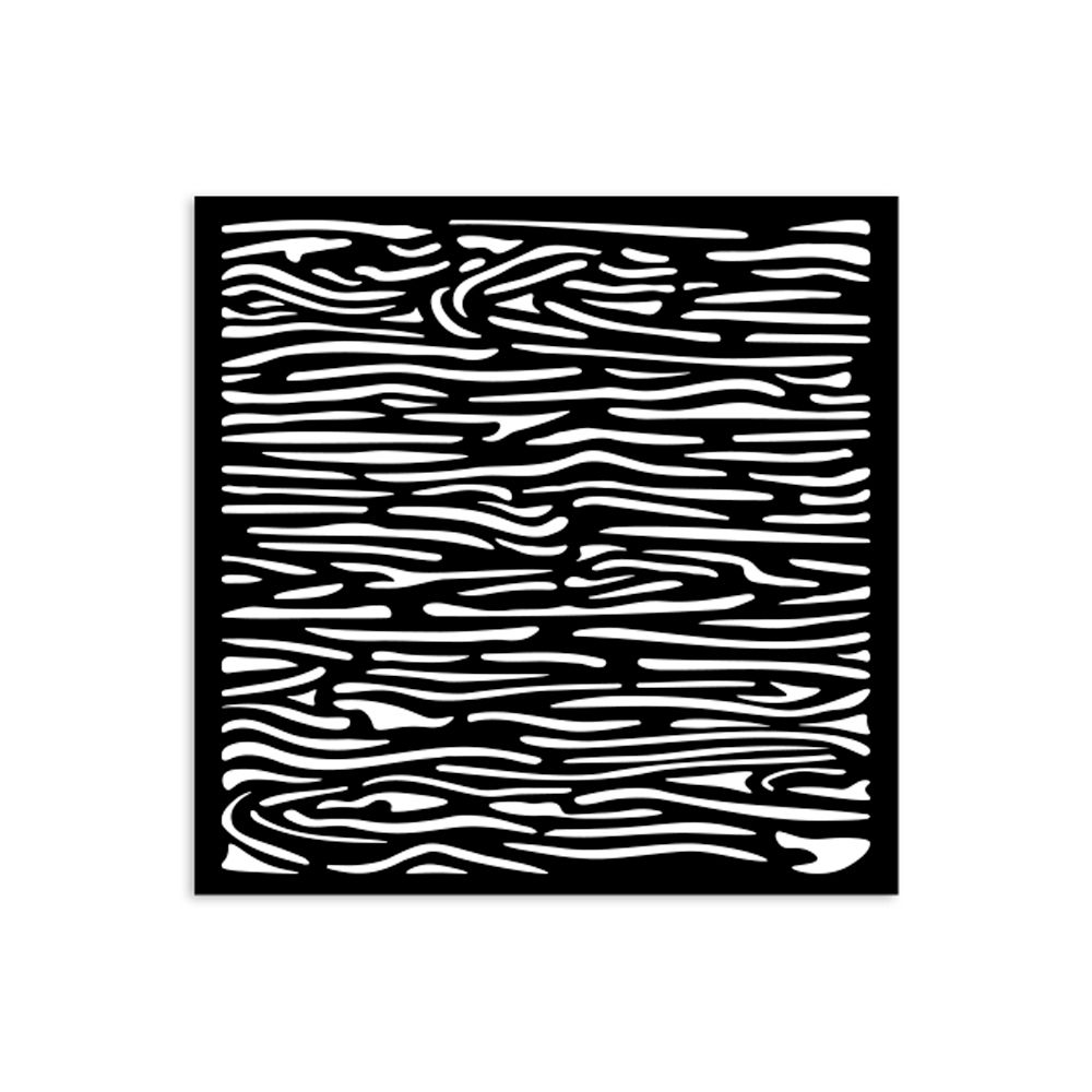 Thick stencil cm 12X12 - Silent Sea wood pattern