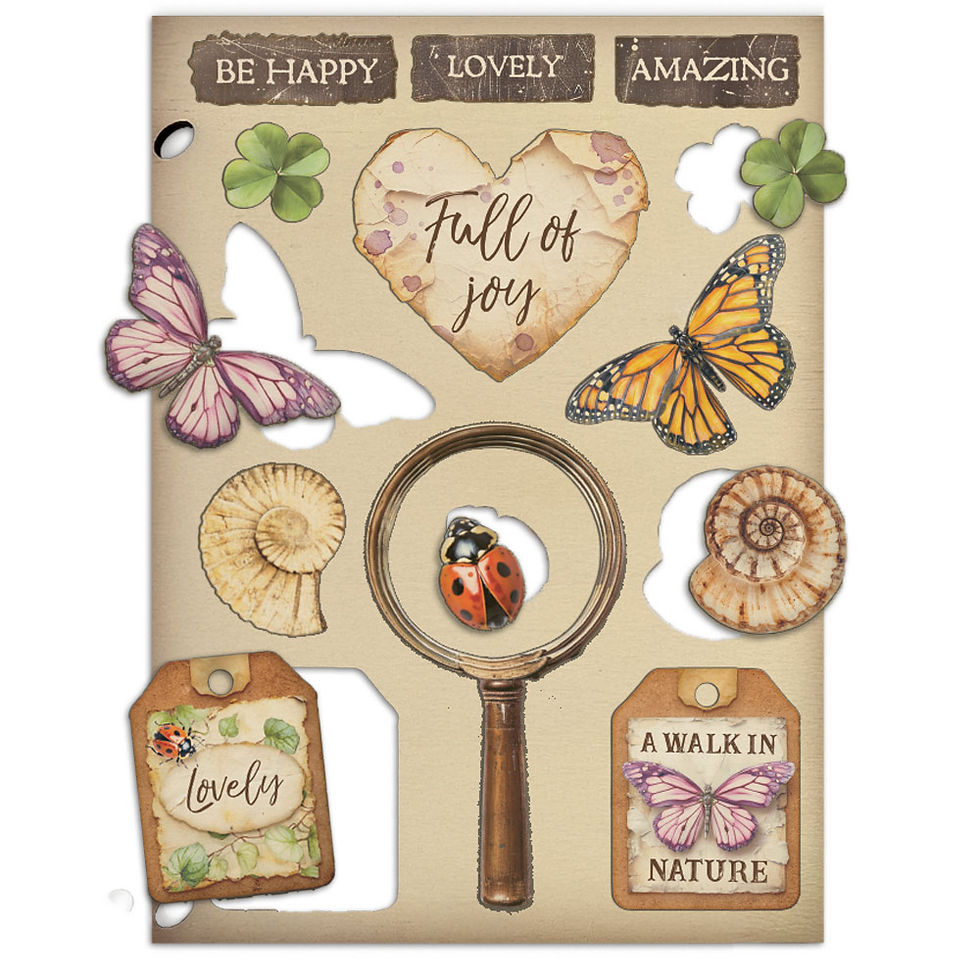 Thumbnail: Printed decorative Wooden shape for Art and Craft A5 - All Around