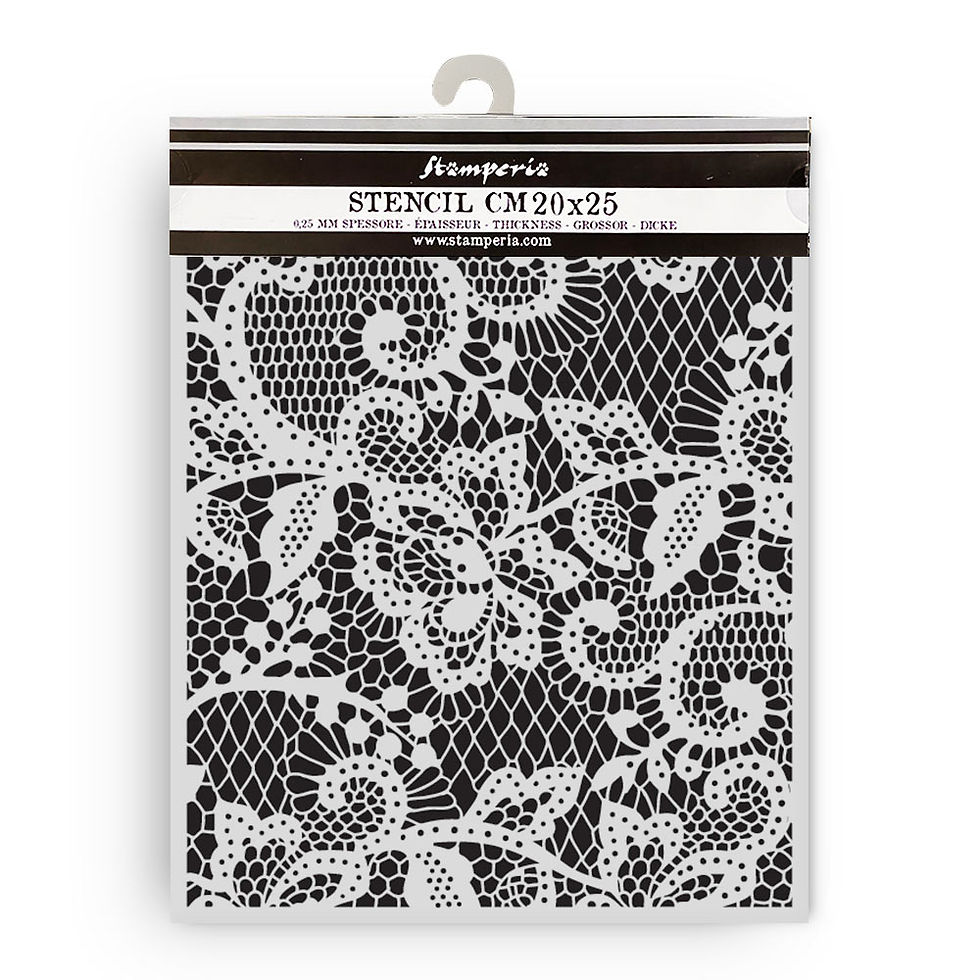 Miniatura: Thick stencil cm 20X25 - Quiet Days floral lace
